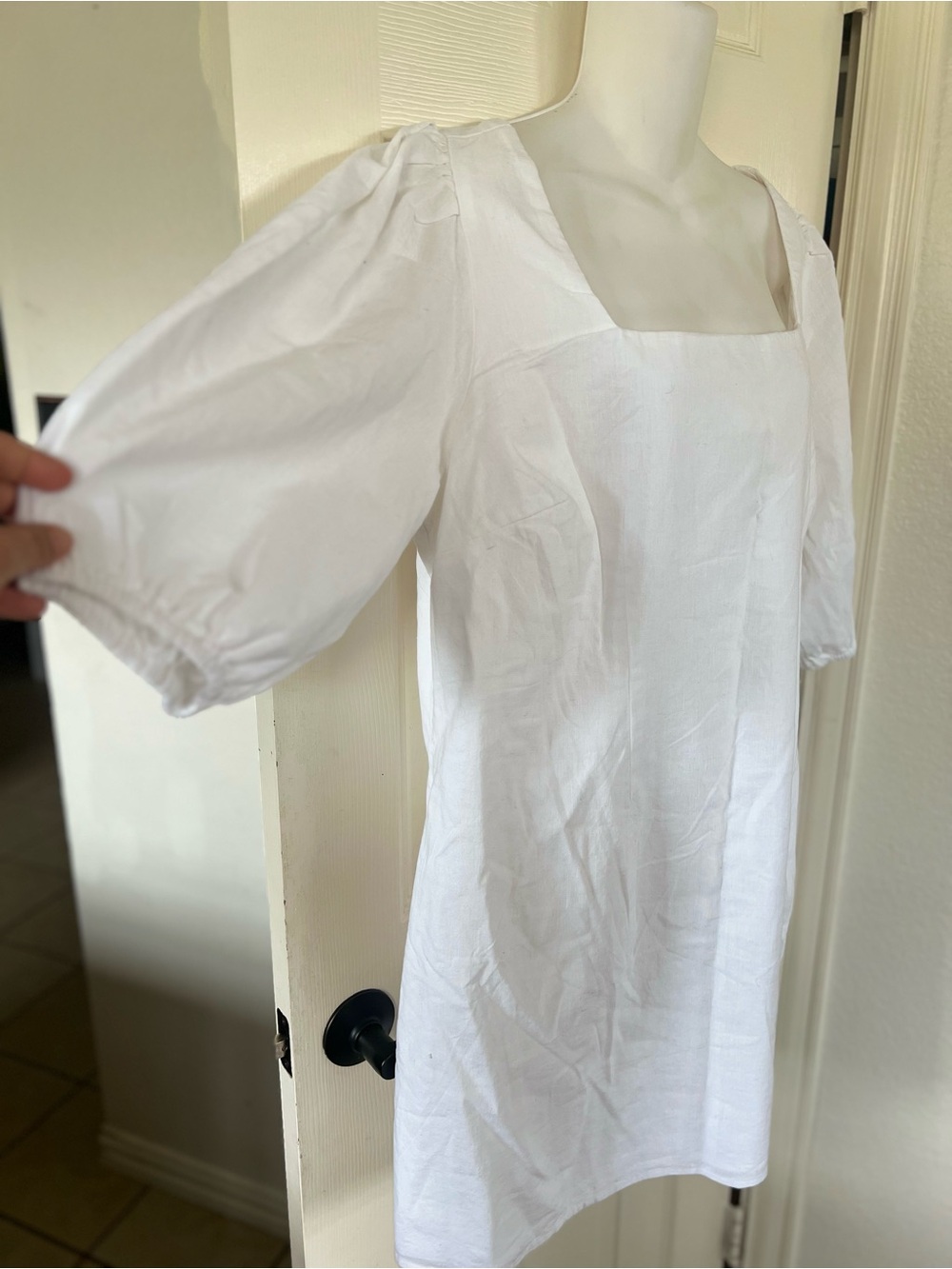 NWT a new day Square-Neck Mini Dress with Puff Sleeves XXL - Picture 4 of 11